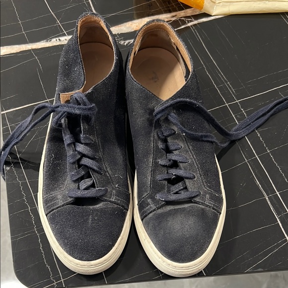 Suitsupply Men's Navy suede Sneakers - Picture 1 of 3